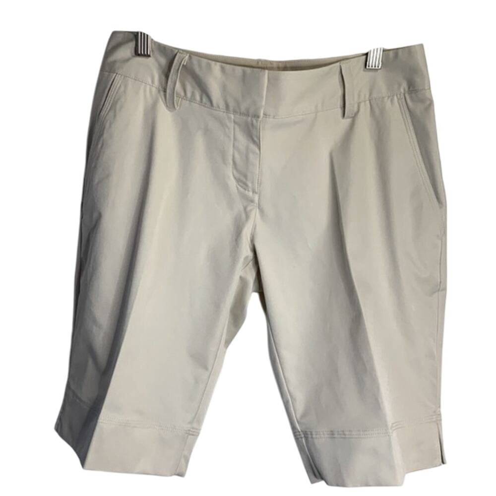 Adidas Women’s Tan Cream Golf Climalite 10-1/2” Shorts W-569 Size 2